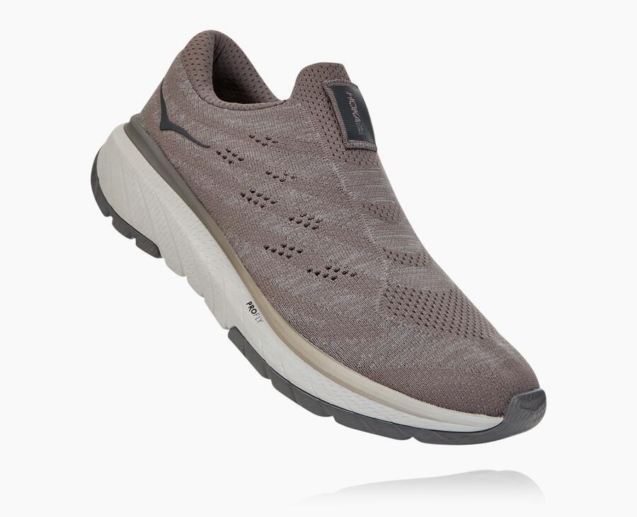 Hoka One One Cavu 3 Slip - Men Running Shoes - Grey,Australia HLV-580436